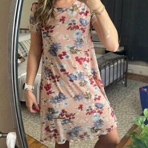 Love, Fire Light pink flower dress Size XS